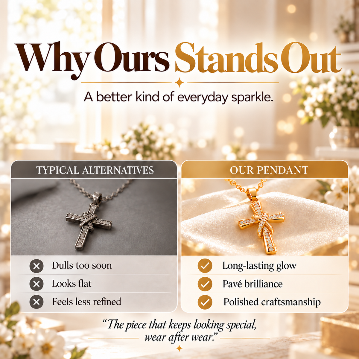 💫 LIMITED TIME 49% OFF! Women's Sparkling Twisted Knot Cross Pendant Necklace – Elegant Faith-Inspired Design with Brilliant Shine ✨