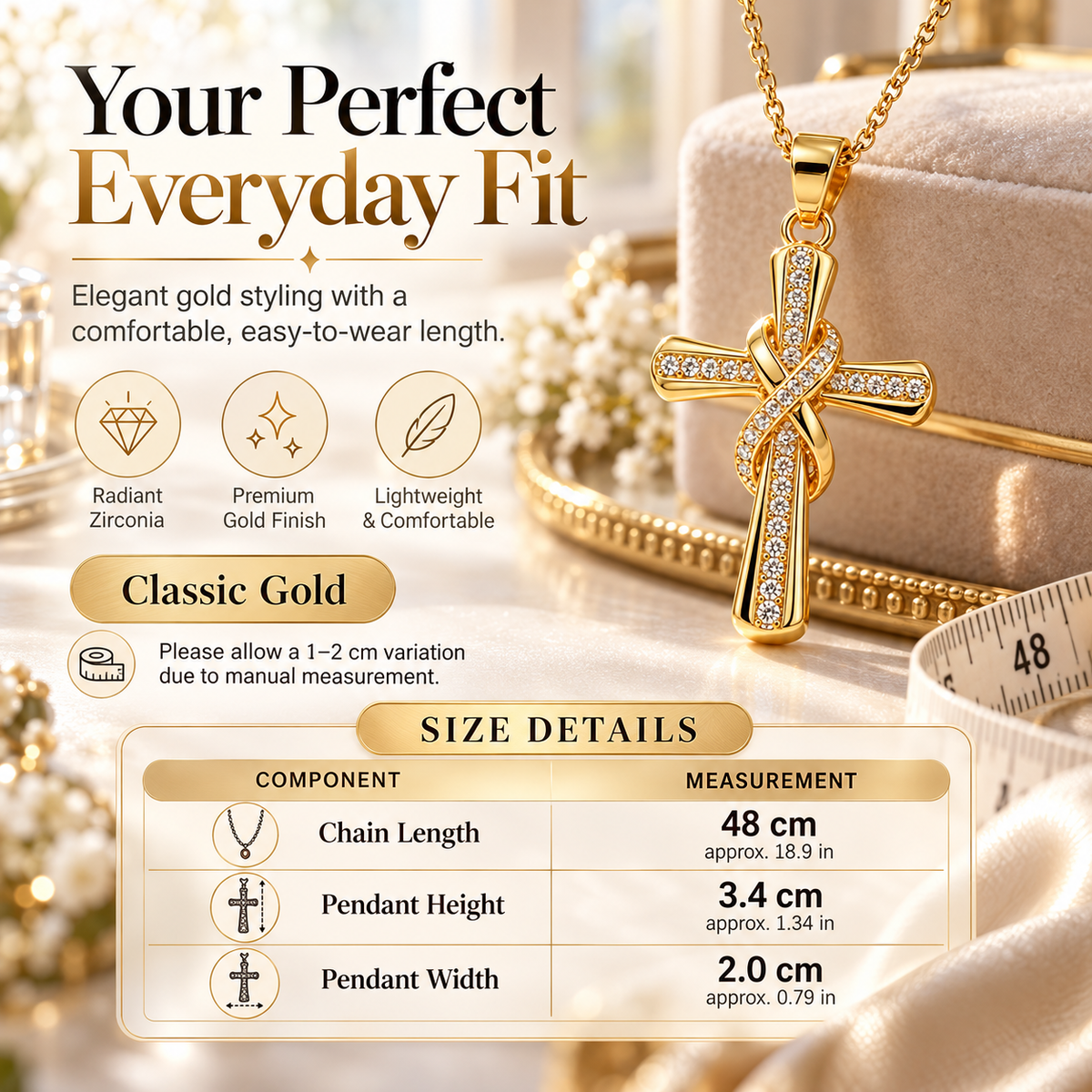 💫 LIMITED TIME 49% OFF! Women's Sparkling Twisted Knot Cross Pendant Necklace – Elegant Faith-Inspired Design with Brilliant Shine ✨