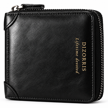 Men’s Full-Zip Calf Leather Pocket Organizer